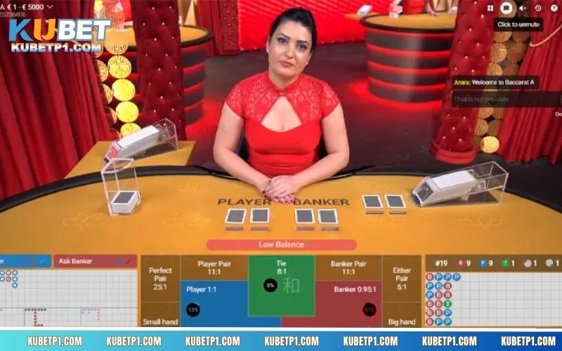 Baccarat tại sảnh Kubet được nhiều người yêu thích